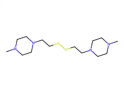 1-Methyl-4-(2-((2-(4-methyl-1-piperazinyl)ethyl)dithio)ethyl)piperazine structure