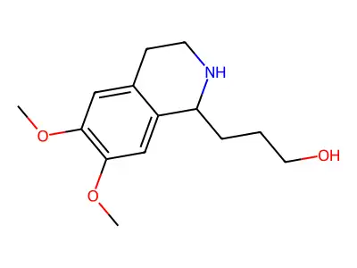 3-(6,7-Dimethoxy-1,2,3,4-tetrahydroisoquinolin-1-yl)propan-1-ol structure