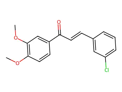 (2E)-3-(3-Chlorophenyl)-1-(3,4-dimethoxyphenyl)prop-2-en-1-one structure