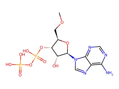 3'-C-methyladenosine diphosphate structure