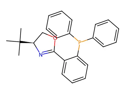 (4R)-4-(1,1-Dimethylethyl)-2-(2-(diphenylphosphino)phenyl)-4,5-dihydrooxazole structure