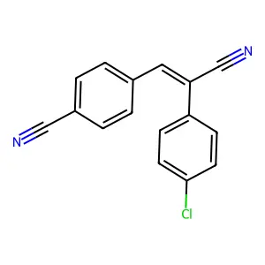 4-[(E)-2-(4-chlorophenyl)-2-cyanoethenyl]benzonitrile structure