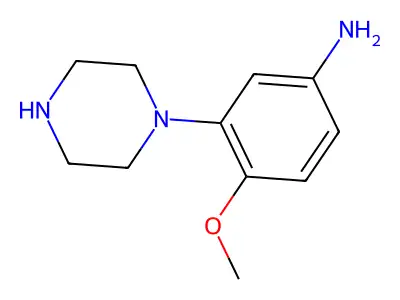 4-(Methyloxy)-3-(1-piperazinyl)aniline structure