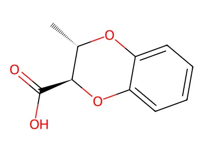rel-(2S,3R)-2-methyl-2,3-dihydro-1,4-benzodioxine-3-carboxylic acid structure