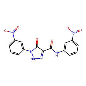 5-hydroxy-N,1-bis(3-nitrophenyl)triazole-4-carboxamide structure