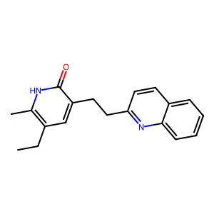 5-Ethyl-6-methyl-3-[2-(quinolin-2-yl)ethyl]-1,2-dihydropyridin-2-one structure