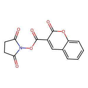 Coumarin-3-carboxylic acid succinimidyl ester structure