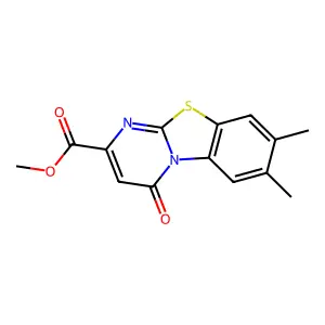 methyl 7,8-dimethyl-4-oxo-4H-benzo[4,5]thiazolo[3,2-a]pyrimidine-2-carboxylate structure