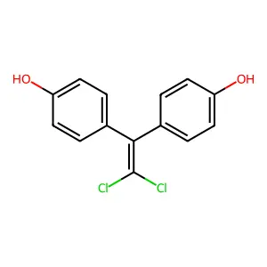 1,1-Bis(4-hydroxyphenyl)-2,2-dichloroethylene structure