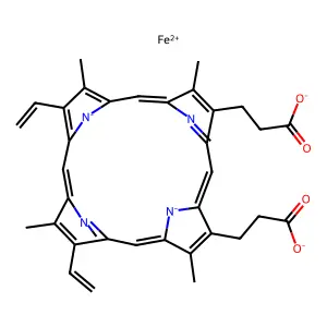 Heme b structure