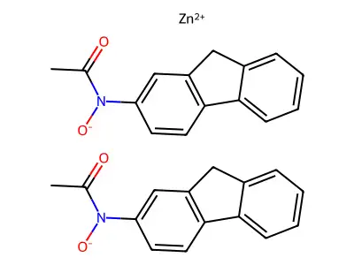 Zinc N-fluoren-2-ylacetohydroxamate structure