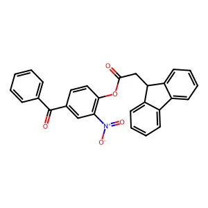 4-Benzoyloxy-2-nitrophenyl 9-fluorene acetate structure