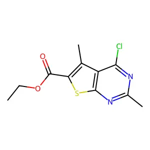 Ethyl 4-chloro-2,5-dimethylthieno[2,3-d]pyrimidine-6-carboxylate structure