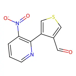 4-{3-Nitro-2-pyridinyl}-3-thiophenecarbaldehyde structure