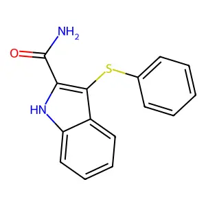 1H-Indole-2-carboxamide, 3-(phenylthio)- structure