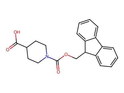 1-{[(9H-Fluoren-9-yl)methoxy]carbonyl}piperidine-4-carboxylic acid structure