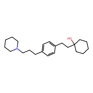 Cyclohexanol, 1-(p-(3-piperidinopropyl)phenethyl)- structure