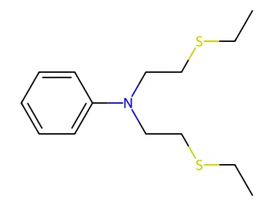 N,N-Bis-(2-ethylthio)-ethylaniline structure