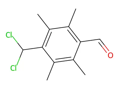 4-(Dichloromethyl)-2,3,5,6-tetramethylbenzaldehyde structure