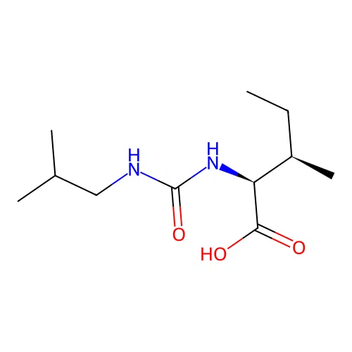(2S,3R)-2-(3-isobutylureido)-3-methylpentanoic acid structure