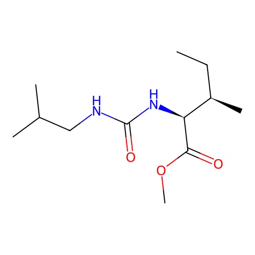 (2S,3R)-methyl 2-(3-isobutylureido)-3-methylpentanoate structure