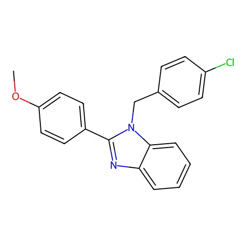 1-(4-chlorobenzyl)-2-(4-methoxyphenyl)-1H-benzimidazole structure