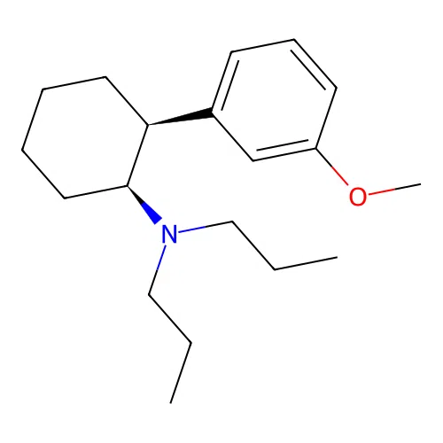 cis-(1S,2S)-2-(3-methoxyphenyl)-N,N-dipropylcyclohexan-1-amine structure