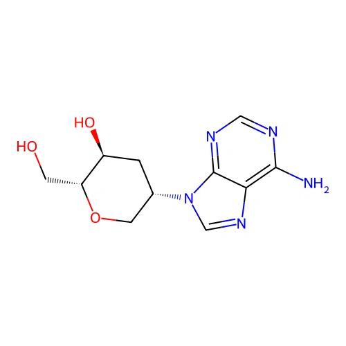 5-(6-Amino-purin-9-yl)-2-hydroxymethyl-tetrahydro-pyran-3-ol structure