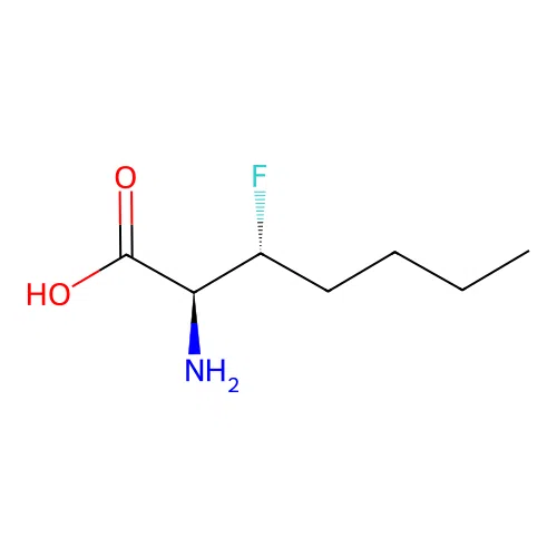 (2S,3R)-2-amino-3-fluoroheptanoic acid structure