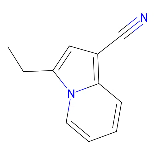 3-Ethylindolizine-1-carbonitrile structure