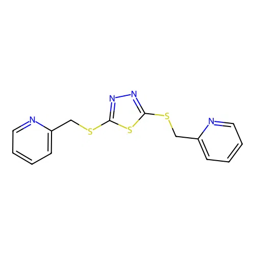2,5-Bis(2-pyridylmethylthio)-1,3,4-thiadiazole structure