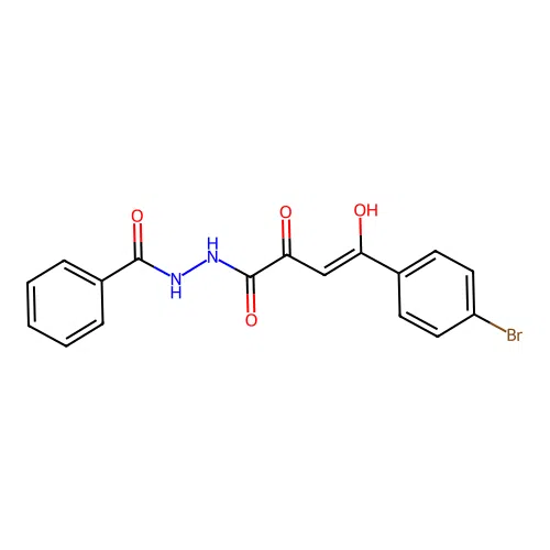 Benzoic acid, 2-(4-(4-bromophenyl)-2-hydroxy-1,4-dioxo-2-butenyl)hydrazide, (Z)- structure