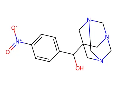 (4-Nitrophenyl)(1,3,5-triazatricyclo[3.3.1.1~3,7~]dec-7-yl)methanol structure