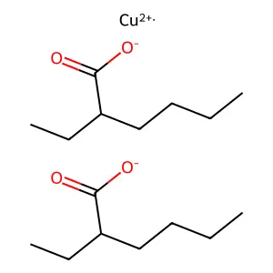 Cupric bis(2-ethylhexanoate) structure