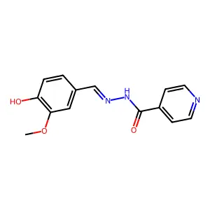 Isonicotinic acid vanillylidenehydrazide structure
