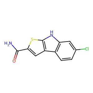 6-Chloro-8H-thieno(2,3-b)indole-2-carboxamide structure