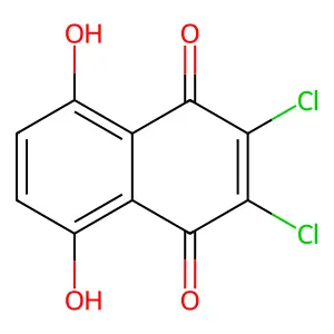 2,3-Dichloro-5,8-dihydroxynaphthalene-1,4-dione structure