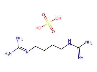 Guanidine, N,N'''-1,4-butanediylbis-, sulfate structure