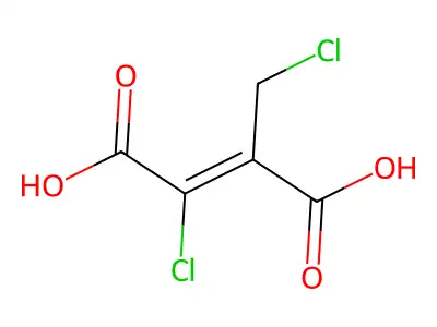 2-Chloro-3-(chloromethyl)but-2-enedioic acid structure