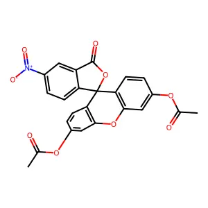 Spiro[isobenzofuran-1(3H),9'-[9H]xanthen]-3-one, 3',6'-bis(acetyloxy)-5-nitro- structure