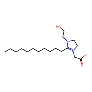 1-(Carboxylatomethyl)-4,5-dihydro-3-(2-hydroxyethyl)-2-undecyl-1H-imidazolium structure