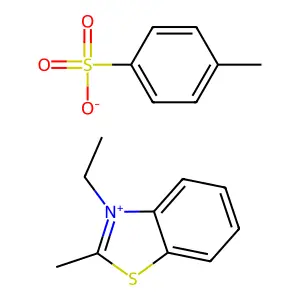 Benzothiazolium, 3-ethyl-2-methyl-, 4-methylbenzenesulfonate (1:1) structure