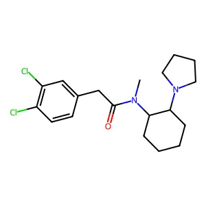 3,4-Dichloro-N-methyl-N-(2-(1-pyrrolidinyl)cyclohexyl)benzeneacetamide structure