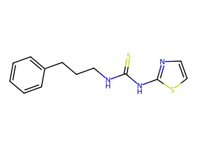 Thiourea, N-(3-phenylpropyl)-N'-2-thiazolyl- structure