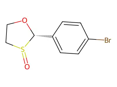 (2S)-2-(4-bromophenyl)-1,3-oxathiolane 3-oxide structure