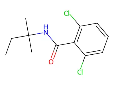 2,6-dichloro-N-(2-methylbutan-2-yl)benzamide structure