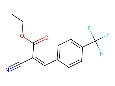 Ethyl 2-cyano-3-[4-(trifluoromethyl)phenyl]prop-2-enoate structure