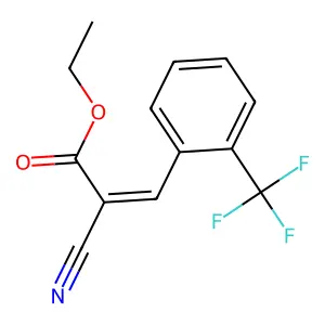 Ethyl 2-cyano-3-[2-(trifluoromethyl)phenyl]prop-2-enoate structure