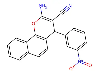 2-amino-4-(3-nitrophenyl)-4H-benzo[h]chromene-3-carbonitrile structure