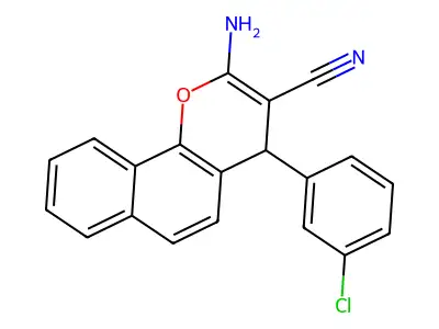 4H-Naphtho[1,2-b]pyran-3-carbonitrile, 2-amino-4-(3-chlorophenyl)- structure